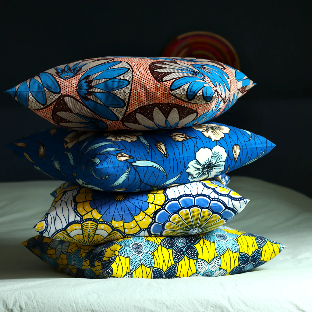 Coussin Wax Tissé Main